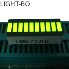 La barra luminosa di giallo 10 LED, grande segmento 10 ha condotto le esposizioni 25,4 x 10,1 x 7.9mm