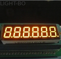 Ambra ultra luminosa a 0,36 pollici elettronica dell'esposizione di LED di segmento della cifra 7 delle scale 6