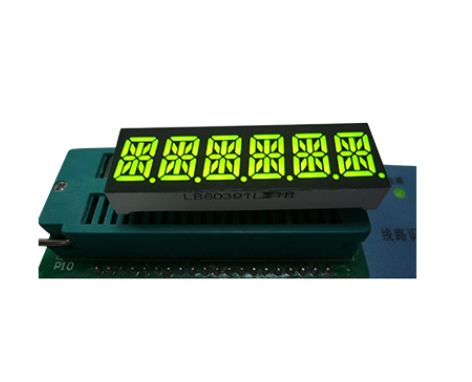 Un buon prezzo. Display LED a 14 segmenti a 6 cifre da 0,39 pollici, verde super personalizzato, per cruscotto in linea