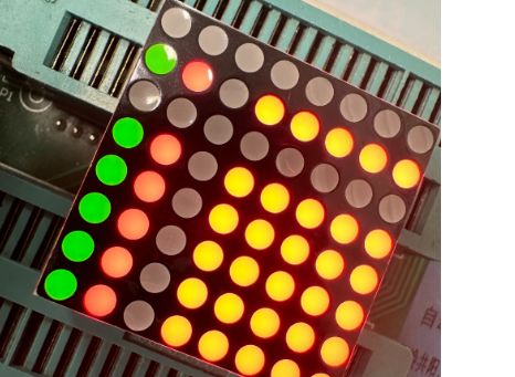 Un buon prezzo. Bicolore rosso/verde 3mm 8*8 DOT Matrix Stabler Performance Common Anode LED Display per segnali in movimento in linea