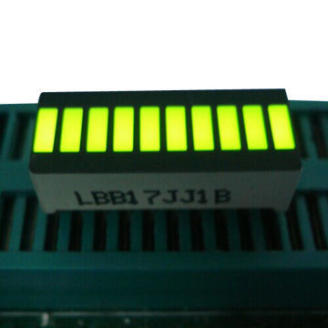 Un buon prezzo. Barra luminosa a 10 LED gialli con display a 10 segmenti a LED in dimensioni compatte 25,4 x 10,1 x 7,9 mm in linea