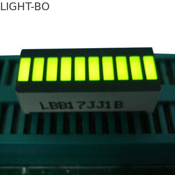 La barra luminosa di giallo 10 LED, grande segmento 10 ha condotto le esposizioni 25,4 x 10,1 x 7.9mm