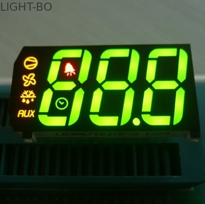 3 rosso comune a 0,67 pollici di giallo di verde dell'anodo del display a 7 segmenti della cifra