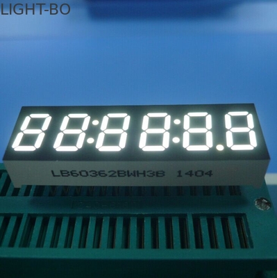 6 esposizione di LED di segmento della cifra 7, orologio ultra luminoso Diplay di bianco LED a 0,36 pollici