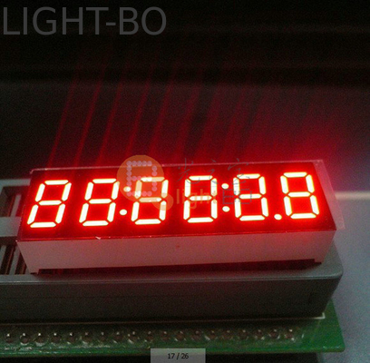 Display di orologio a LED a 6 cifre con lunghezza d'onda di 515-525 nm e fonte di alimentazione elettrica