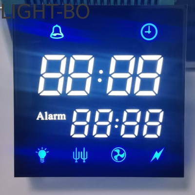 Display LED a doppia fila a catodo bianco/azzurro luminoso a 7 segmenti personalizzato per timer a microonde