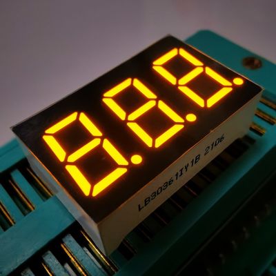7 segmento 3 cifre 9,2 mm LED Display Super Bright Amber Common Cathode per pannello Meter
