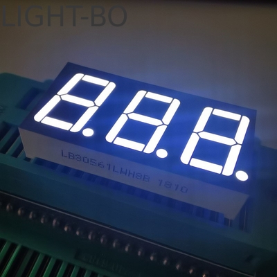 Display a LED a superficie grigia e bianca ultra luminosa 7 segmenti 3 digiti 14,2 mm Catodo comune per controllore di temperatura