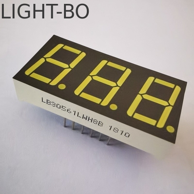Display LED Ultra Bright White Grey Surface 7 Segment 3digit 14.2mm Common Cathode for Temperature Controller