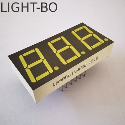 Display LED a catodo comune Superficie grigia bianca ultra luminosa 7 segmenti 3 digiti 14,2 mm per il regolatore di temperatura