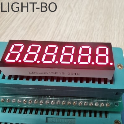 Ultra luminoso rosso a 6 cifre da 0,36 pollici 7 segmenti LED Display, ampiamente utilizzato per il pannello degli strumenti