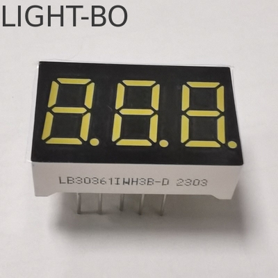 Display a LED a 3 cifre e 7 segmenti di colore bianco ultra luminoso da 0,36