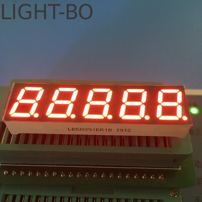 Display a 7 segmenti a LED da 0,39 pollici con catodo comune a 5 cifre Super rosso brillante per convertitore di frequenza digitale
