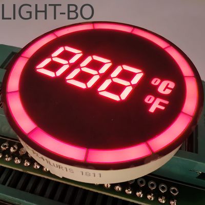 Controller di visualizzazione della temperatura a LED a catodo comune rotondo a 7 segmenti