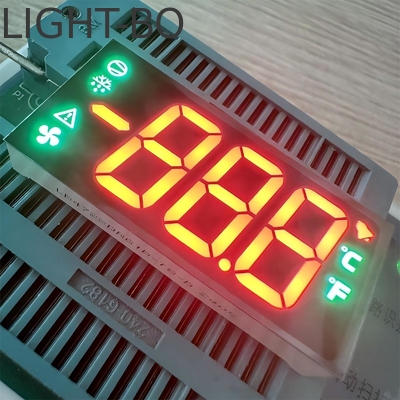 Display a LED a 7 segmenti a 3 cifre, da 0,67 pollici (17 mm), a doppio colore (Rosso Ultra Bright / Verde Puro), catodo comune per la casa
