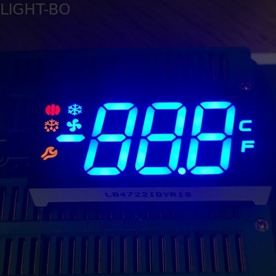 Cifra comune su ordinazione Heightl di polarità 17mm dell'anodo dell'esposizione di LED di segmento triplo della cifra 7