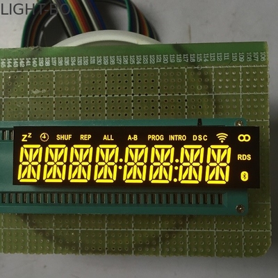 Durata della vita lunga del catodo di LED dell'esposizione dell'ambra 8 di segmento ultra luminoso su ordinazione comune della cifra 14