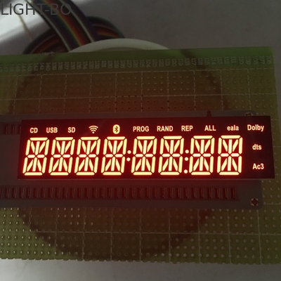 Audio montaggio facile ultra rosso principale alfanumerico di segmento della cifra 14 dell'esposizione 8 di Bluetooth