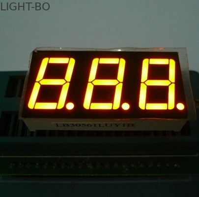 Anodi comune dell'esposizione di LED di segmento di polarità 3digit 7 di CC/CA dimensione esterna di 19mm x di 37,6
