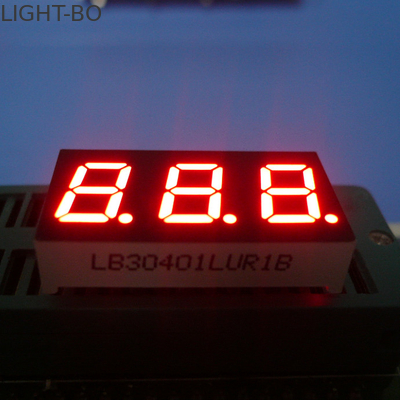 0Display a LED a 7 segmenti di colore rosso brillante da 0,4 pollici con anodo comune a tre cifre