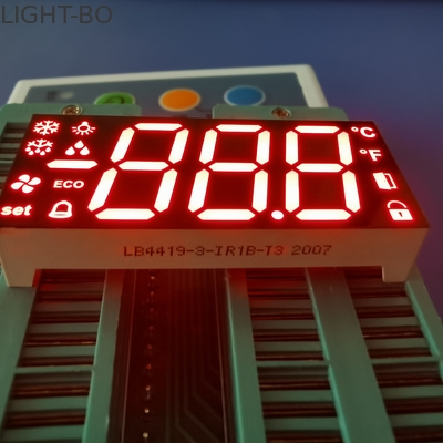 Anodo comune triplo 100mcd 17mm esposizione di LED di 7 segmenti