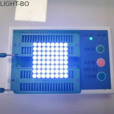 635nm 100mcd fronte nero di segmento giallo dell'esposizione di LED di 8 x di 8 Dot Matrix
