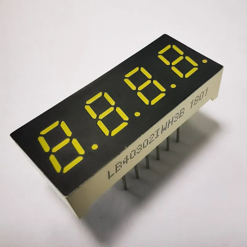 Display a LED a 7 segmenti bianco da 7,62 mm 4Digit Anodo comune per indicatore di temperatura 0