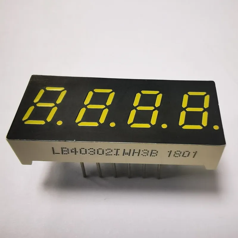 Display a LED a 7 segmenti bianco da 7,62 mm 4Digit Anodo comune per indicatore di temperatura 1