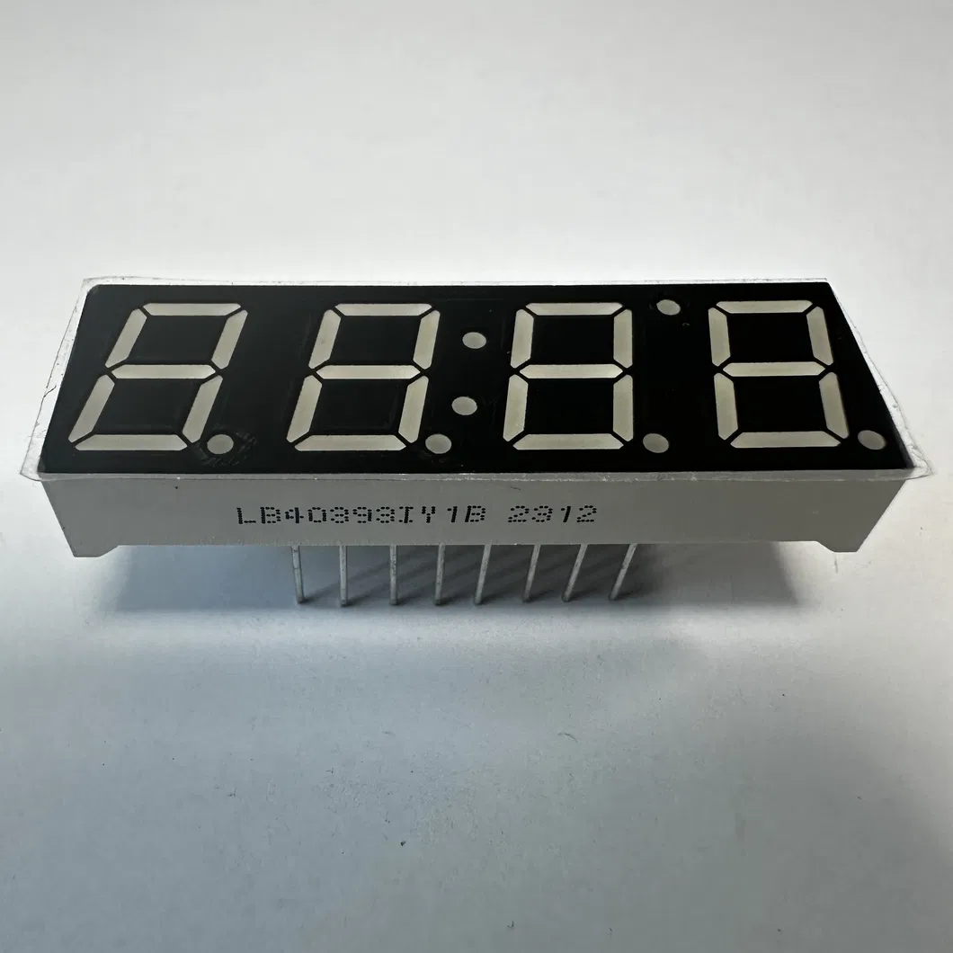 0.39"LED giallo a 7 segmenti con anodo comune per l'indicatore di umidità di temperatura 0