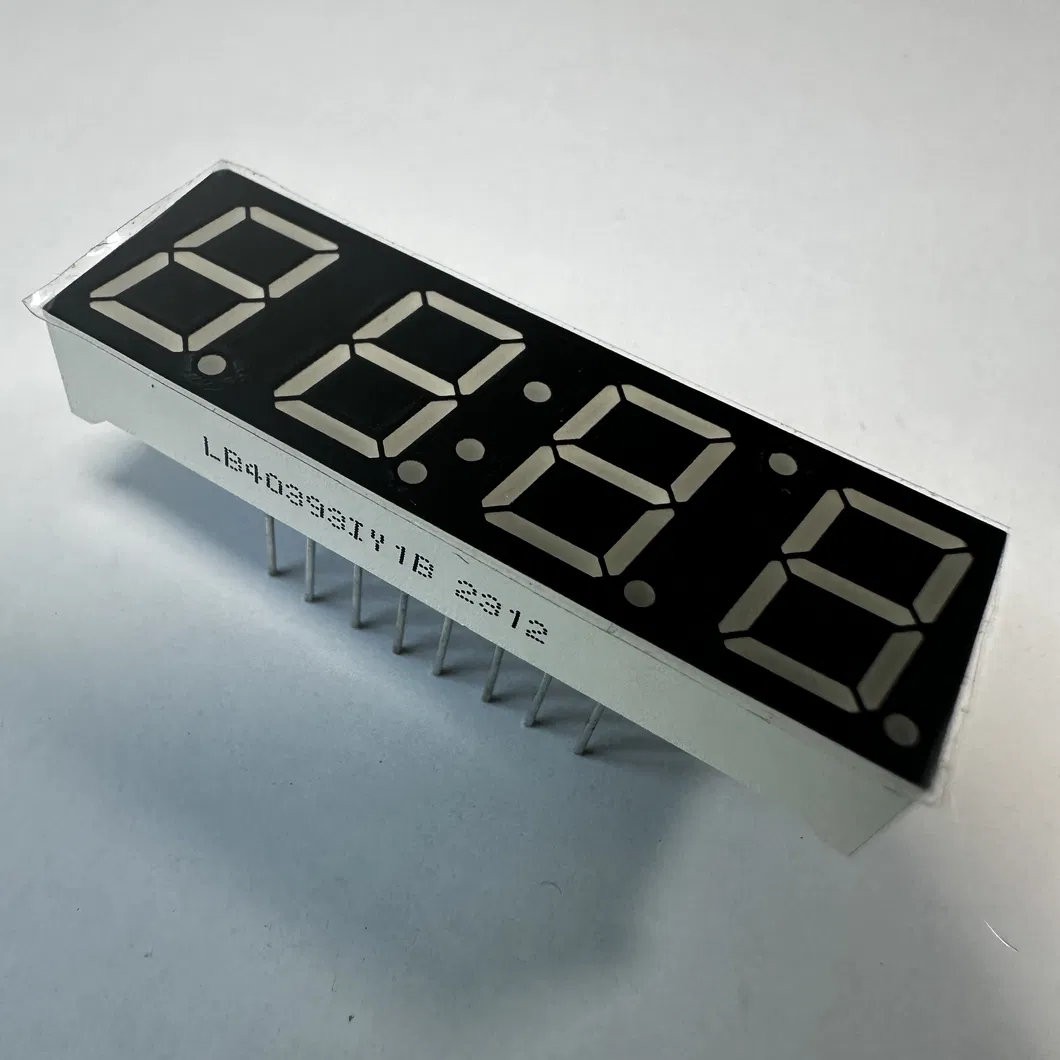 0.39"LED giallo a 7 segmenti con anodo comune per l'indicatore di umidità di temperatura 2