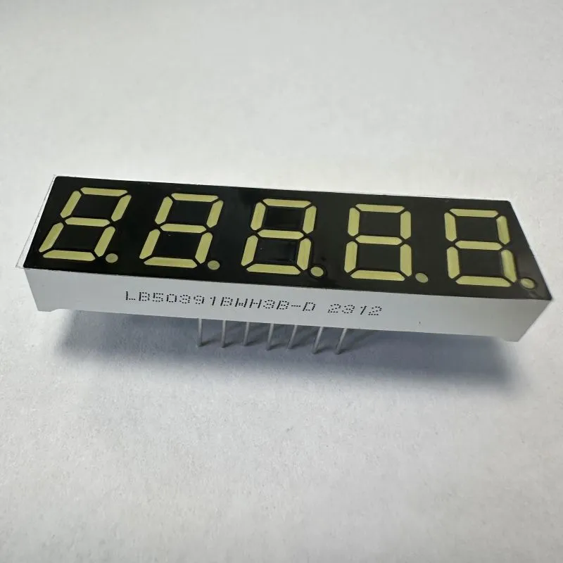 Ultra Bianco 7 Segmenti LED Display 5 Cifre 0,39 pollici Anodo Comune per Indicatore Digitale 0