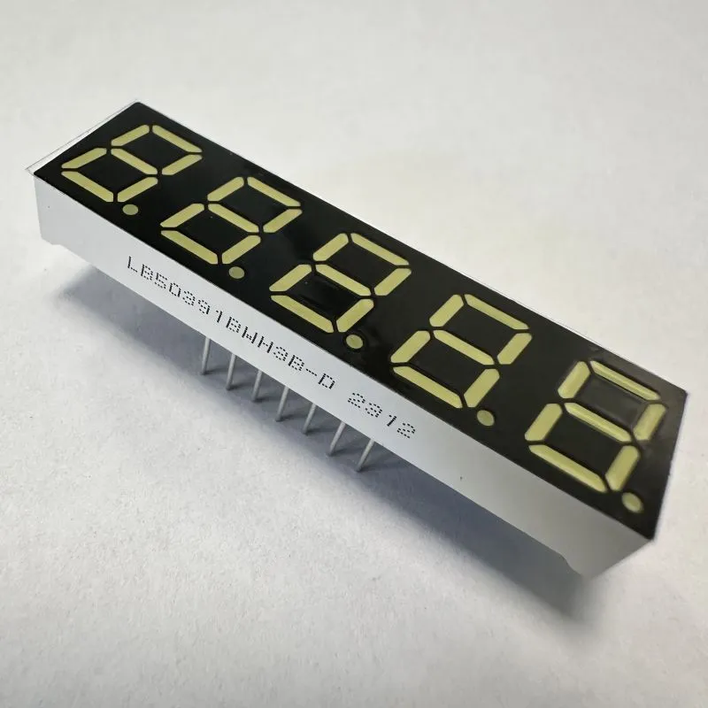 Ultra Bianco 7 Segmenti LED Display 5 Cifre 0,39 pollici Anodo Comune per Indicatore Digitale 1