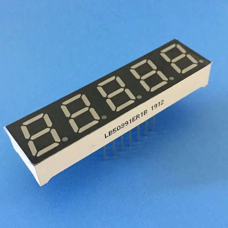 Display a LED a 7 segmenti di colore rosso super luminoso da 0,39 pollici con anodo comune a 5 cifre per convertitore di frequenza digitale 0