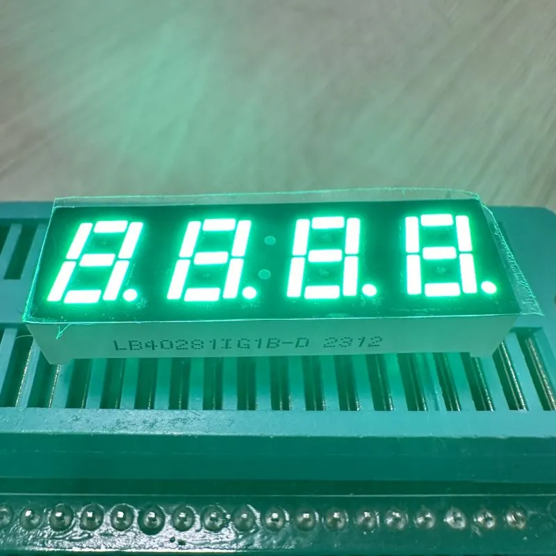 Display a LED 7 segmento 4 cifre Catoda comune verde puro per l'umidità di temperatura 0