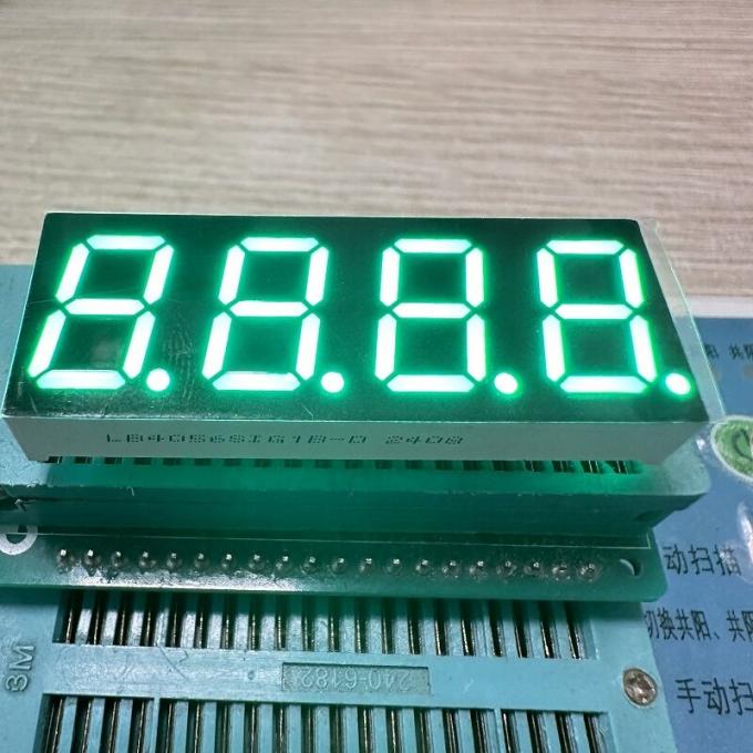 Display LED a 7 segmenti da 0,56 pollici (14,2 mm) a 4 cifre – Verde puro, anodo comune per pannelli strumenti ed elettrodomestici 0
