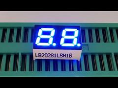 Display LED blu ultraluminoso a 7 segmenti a 2 cifre per pannelli di controllo