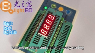 Display LED rosso ultraluminoso a 7 segmenti a 4 cifre per cruscotti