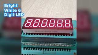Display LED bianco a 7 segmenti da 0,36 pollici a 6 cifre