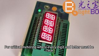 Display LED alfanumerico a 4 cifre e 14 segmenti, rosso ultra brillante, per applicazioni tassametro/misurazione