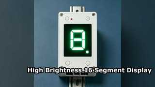 Modulo ad alta luminosità con display LED a 16 segmenti verde puro