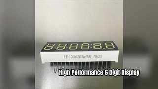 Display LED ambra a 6 cifre e 7 segmenti per l'elettronica